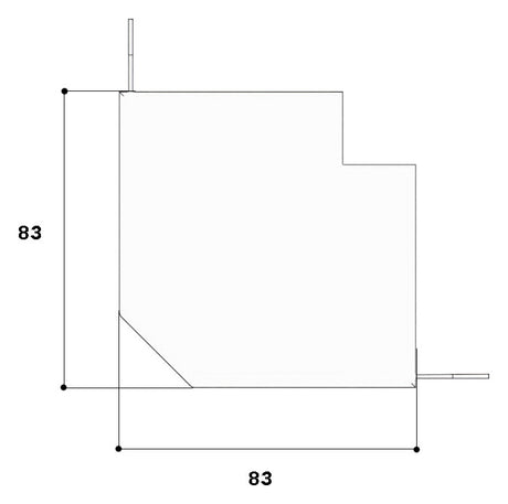GGK Außeneck GEB-K 62x190mm HFT 90° Kst FB 60x200-AE aws RAL9010 unbeh