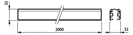 PHILIPS-LICHT Stromschiene 3ph 2000mm ws RCS750 3C L2000 WH (XTS4200-3) 250V Alu