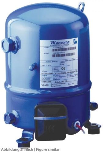 Verdichter Danfoss VTZ121-G f.FU-Betrieb VTZ121AGNR1B, 380-480/3/50-60, Rotalock