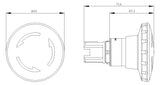 SIEMENS Frontelement für Not-Aus  22mm 3SU1000-1JB20-0AA0 rt rnd IP66 fl rast