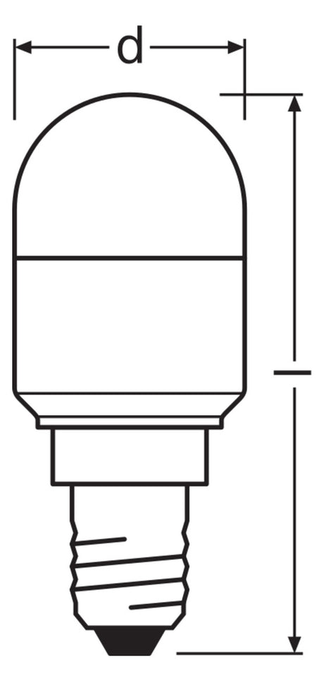 LEDVANCE LED-Röhrenlampe E14 2,3W 2700K LED Special T26 20 200° P 2.3W 827 ws F