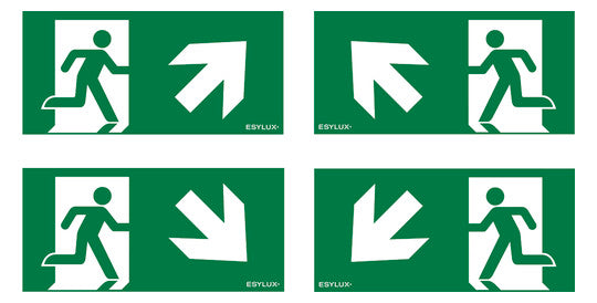 ESYLUX Piktogramm Rettungsweg Aufkleber SLF 30 SYMBOL SET 2