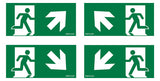 ESYLUX Piktogramm Rettungsweg Aufkleber SLF 30 SYMBOL SET 2