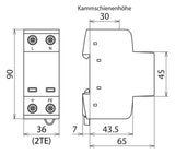 DEHN SE Kombi-Ableiter TS35 2p 230VAC DSH TN 255 1,5kV 2TE TS35