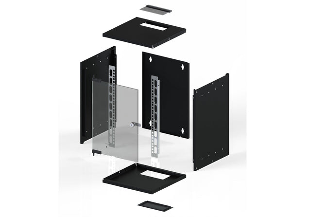 19" Montageschiene 06HE für Wandgehäuse BASIC, Set 2 Stück Packung