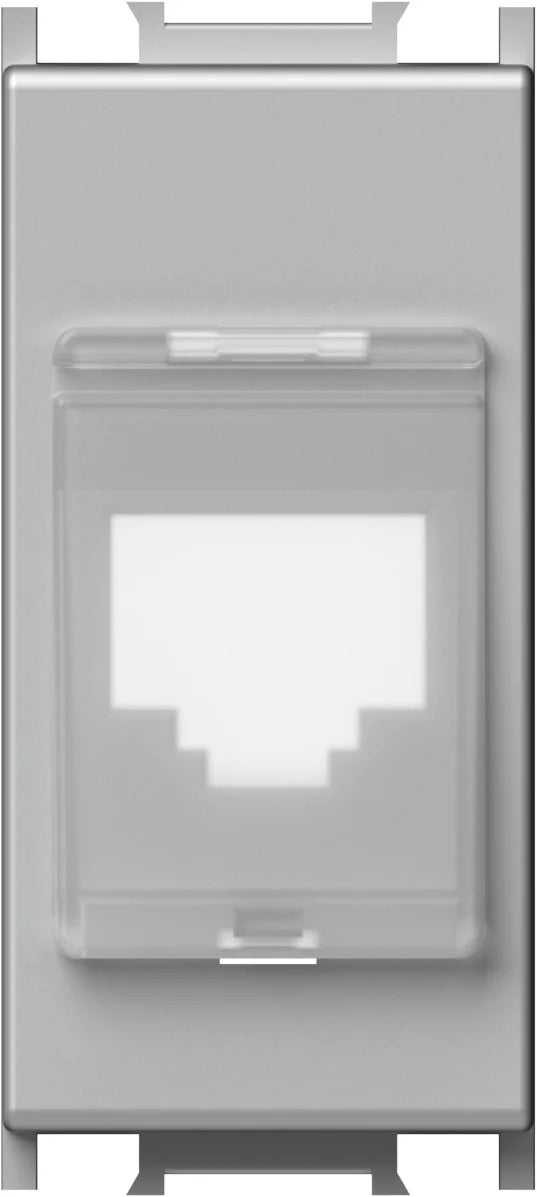 Abdeckung RJ45 Toolless Line mit Staubschutz, 1M, silber (10er-Pack)