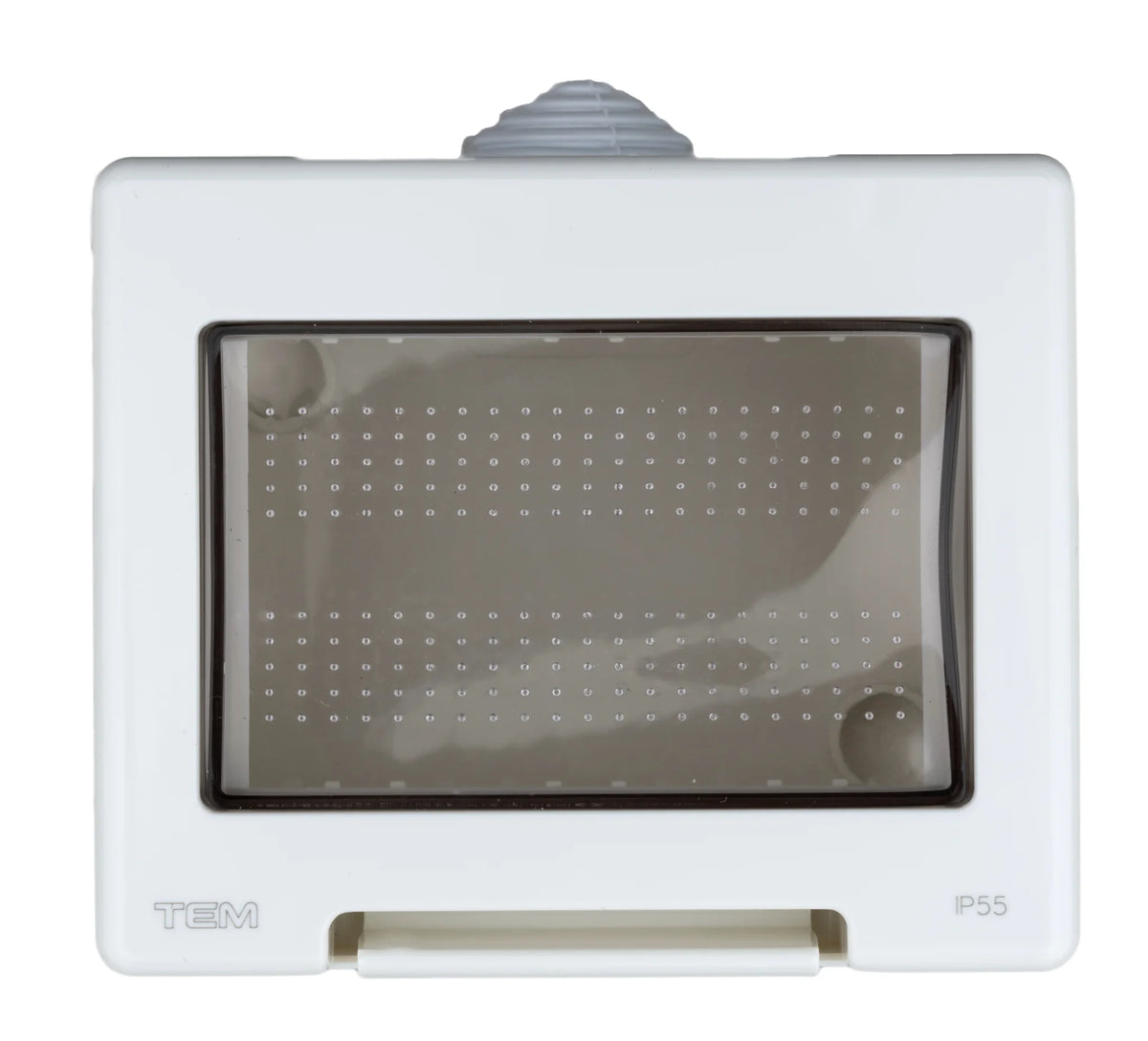 AP-Klappgehäuse, IP55, 3M, transparenter Deckel, 3M, weiß