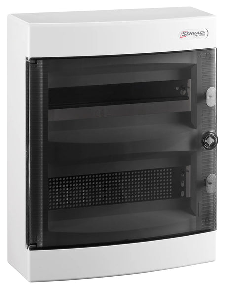 AP-Kombi-Mediaverteiler 2-reihig, 12TE, IP40, weiße Tür