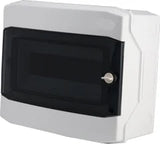 AP-Wohnungsverteiler 1-reihig, 12TE, IP65, transparente Tür