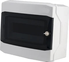 AP-Wohnungsverteiler 1-reihig, 12TE, IP65, transparente Tür