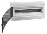 AP-Wohnungsverteiler 1-reihig, 24TE, IP40, transparente Tür