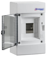 AP-Wohnungsverteiler 1-reihig, 4TE, IP40, transparente Tür