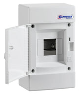AP-Wohnungsverteiler 1-reihig, 4TE, IP40, weiße Tür