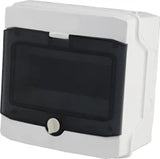 AP-Wohnungsverteiler 1-reihig, 8TE, IP65, transparente Tür