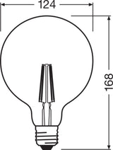 OSRAM LED-Kugellampe FM E27 G125 6,5W ws Vintage 1906 Globe 52 Filament 6.5W 2500