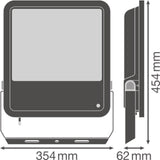 LEDVANCE LED-Anbaustrahler 200W Konv sw Floodlight FL PFM 200 W 4000 K SYM 100 S