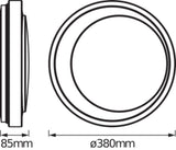 LEDVANCE LED-Kunststoffleuchte 24W sw SMART + Wifi Orbis Moon Black 380mm 3000