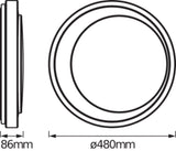 LEDVANCE LED-Kunststoffleuchte 32W gr SMART + Wifi Orbis Moon Gray 480mm 3000-