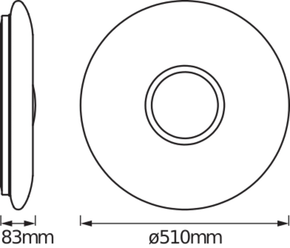 LEDVANCE LED-Kunststoffleuchte 32W ws SMART+ Wifi Orbis Kite White 510mm 3000-