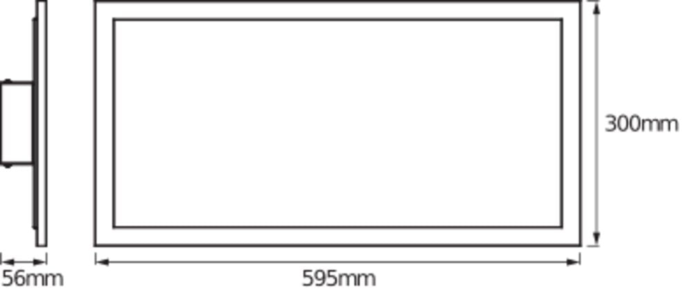 LEDVANCE LED-Panel 595x300mm 22W 1600lm SMART+ Wifi Planon Plus 600x300mm R 3000