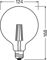LEDVANCE LED-Kugellampe FM E27 G125 5,5W SMART+ Filament WiFi Classic Globe 2700K