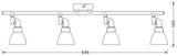LEDVANCE LED-Anbauleuchte 7,6W 2700K si LED Spot G9 4 x 1.9W 2700K 800lm