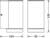 LEDVANCE LED-Wandanbauleuchte 35W gr ENDURA Classic Beam Wall Down GU10