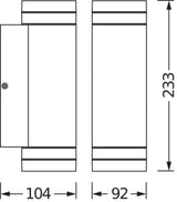 LEDVANCE LED-Up/Down Leuchte 35W gr ENDURA Classic Beam Gap Wall UpDown
