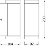 LEDVANCE LED-Up/Down Leuchte 35W gr ENDURA Classic Beam Wall UpDown GU1