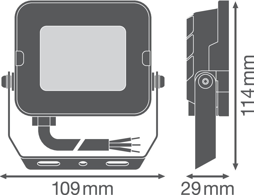 LEDVANCE LED-Anbaustrahler 10W Konv 1LED FL COMP V 10W 830 SYM 100 WT ws 3000K
