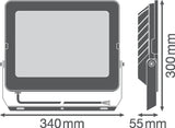 LEDVANCE LED-Anbaustrahler 180W Konv sw FL COMP V 180W 830 SYM 100 BK 1LED ws