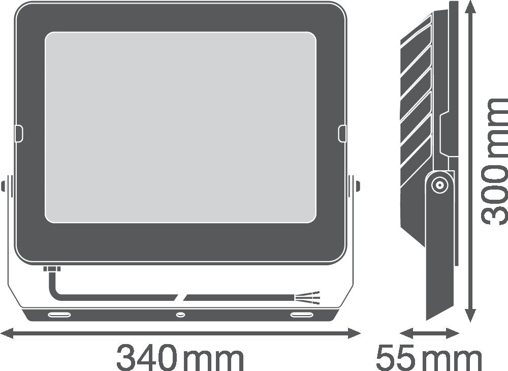 LEDVANCE LED-Anbaustrahler 180W Konv sw FL COMP V 180W 840 SYM 100 BK 1LED ws