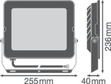 LEDVANCE LED-Anbaustrahler 90W Konv 1LED FL COMP V 90W 830 SYM 100 BK sw 3000K