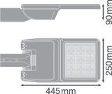LEDVANCE LED-Aufsatzleuchte 13W 60-76mm SL FLEX SM RV25ST P 13W 740 WAL 4000K