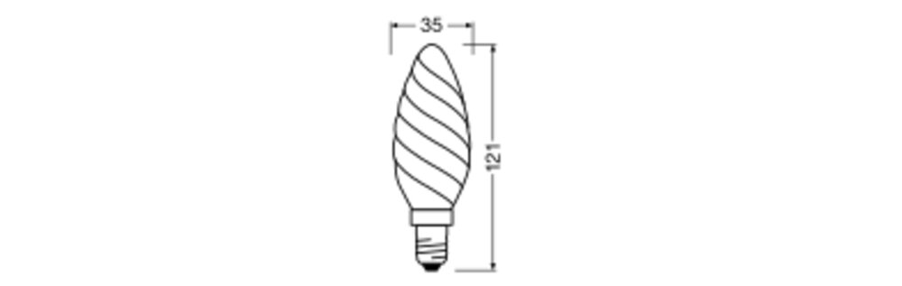LEDVANCE LED-Kerzenlampe FM E14 3,4W ws LED CLAS BW 40 DIM S 40 3.4 W/4000 4000K