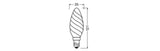 LEDVANCE LED-Kerzenlampe FM E14 3,4W ws LED CLAS BW 40 DIM S 40 3.4 W/4000 4000K