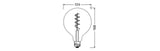 OSRAM LED-Kugellampe FM E27 5W 1800K ws Vintage 1906 Globe 15 Filament 4W 8 140l