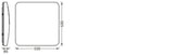 LEDVANCE LED-Deckenanbauleuchte 42W ws SMART+ Wifi Orbis Clean 530x530mm T 3000