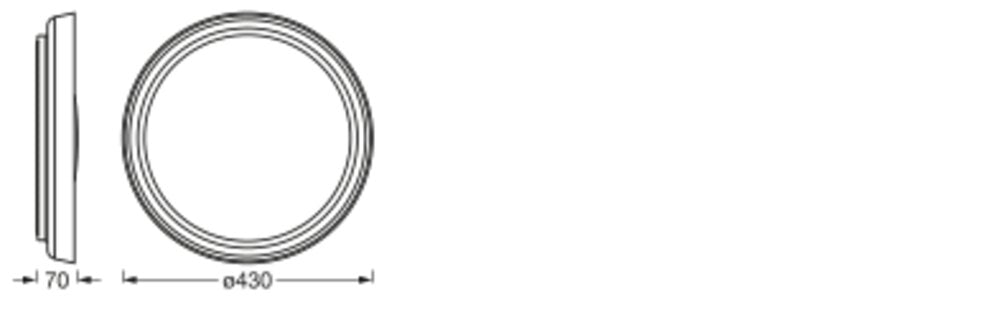 LEDVANCE LED-Deckenanbauleuchte 26W ws SUN@HOME Orbis Plate 2200-5000K 2100lm