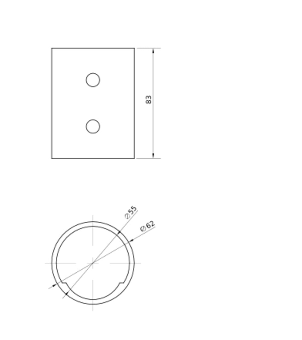 LEDVANCE Reduzierstück 42mm 60mm Alu AREA 42/60 POLE REDUCTION Zubehör
