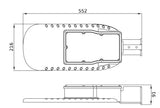 LEDVANCE LED-Aufsatzleuchte 90W 48-60mm ECO AREA SPD 90W 827 IP66 GY 2700K gr