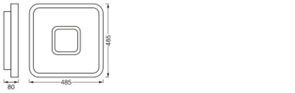 LEDVANCE LED-Deckenanbauleuchte 32W RGB SMART+ Wifi Orbis Stella 485x485mm 2700-