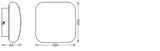LEDVANCE LED-Deckenanbauleuchte 12W ws AQUA SMART+ Wifi Orbis Wall IP44 20 300