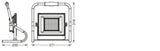 LEDVANCE LED-Bauleuchte 30W 4000K 2400lm LED Worklight Battery R-Stand 30W 4 IP44