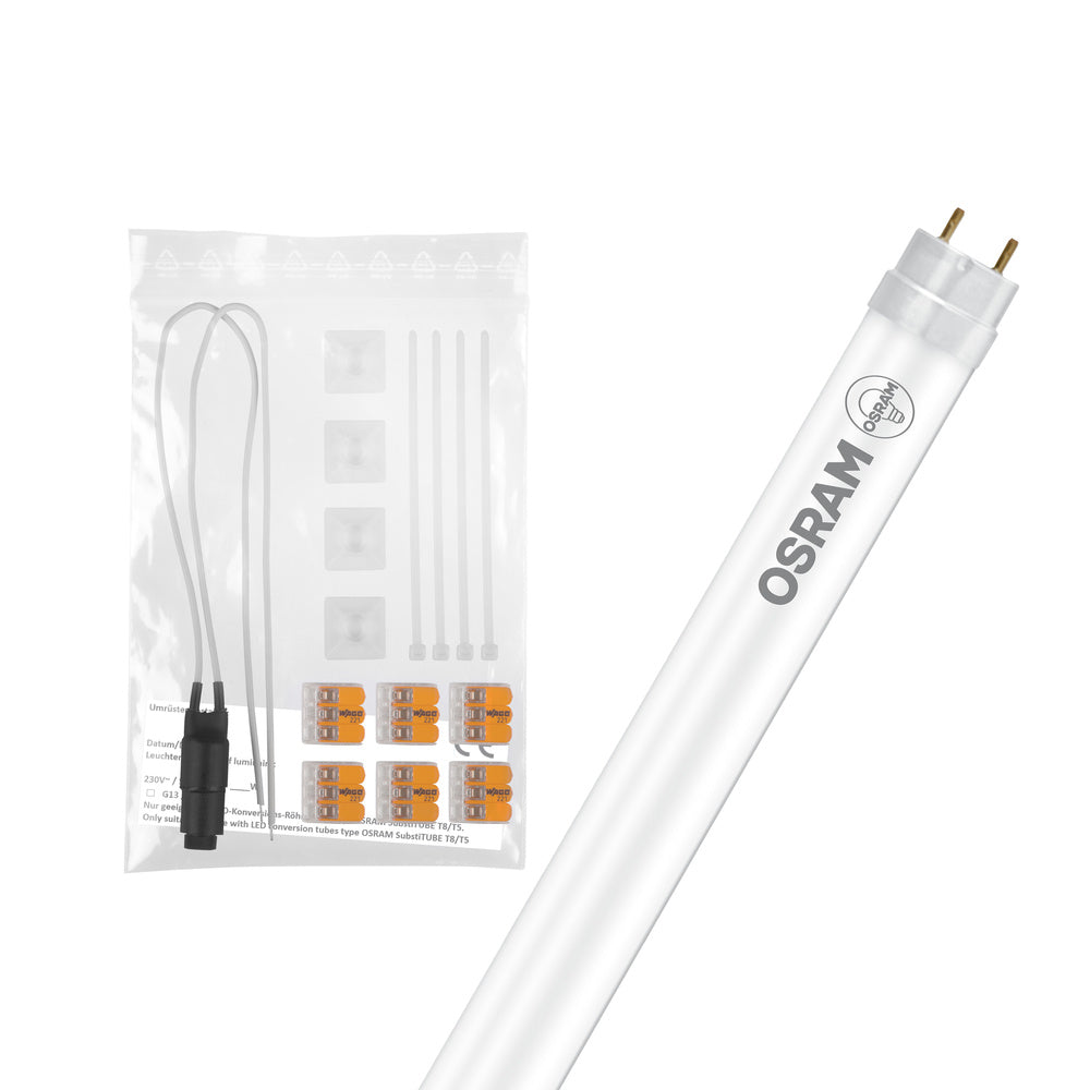 LEDVANCE LED-Röhrenlampe G13 T8 15,6W ws Conversion kit + SubstiTUBE T8 EM A 4000