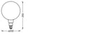 LEDVANCE LED-Kugellampe FM E27 6W 2500K SMART+ Fil Globe Dim 42 6W 825 230V ws