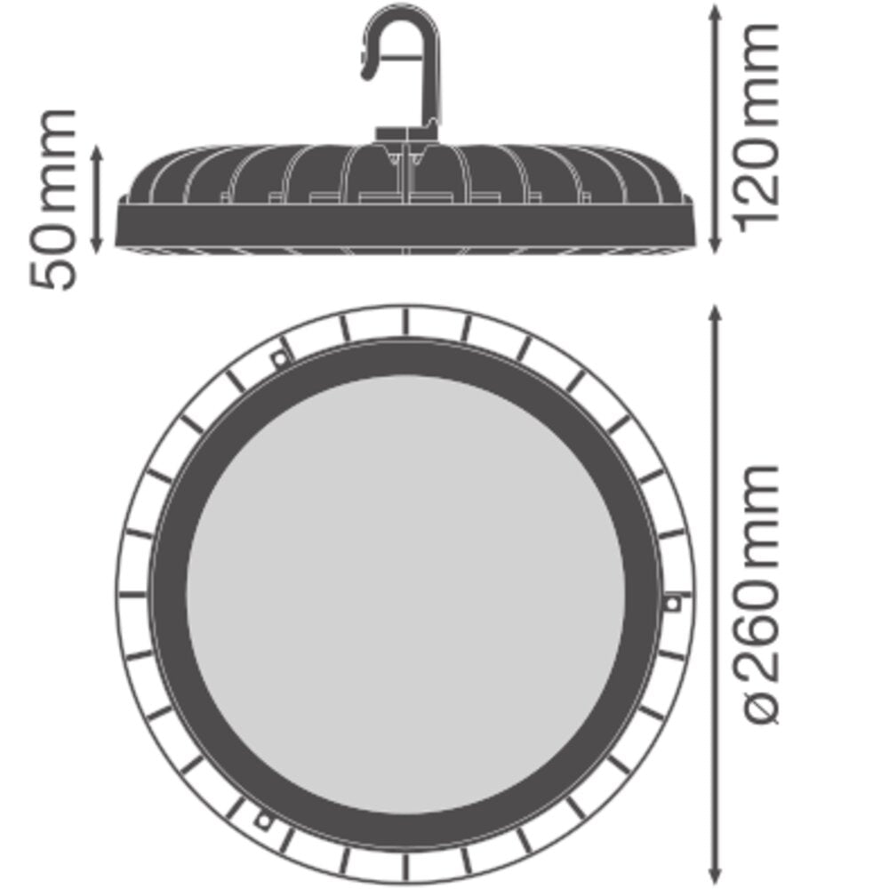 LEDVANCE LED-Hallenleuchte 166W 4000K HB COMP V 166W 840 110DEG IP65 20000lm