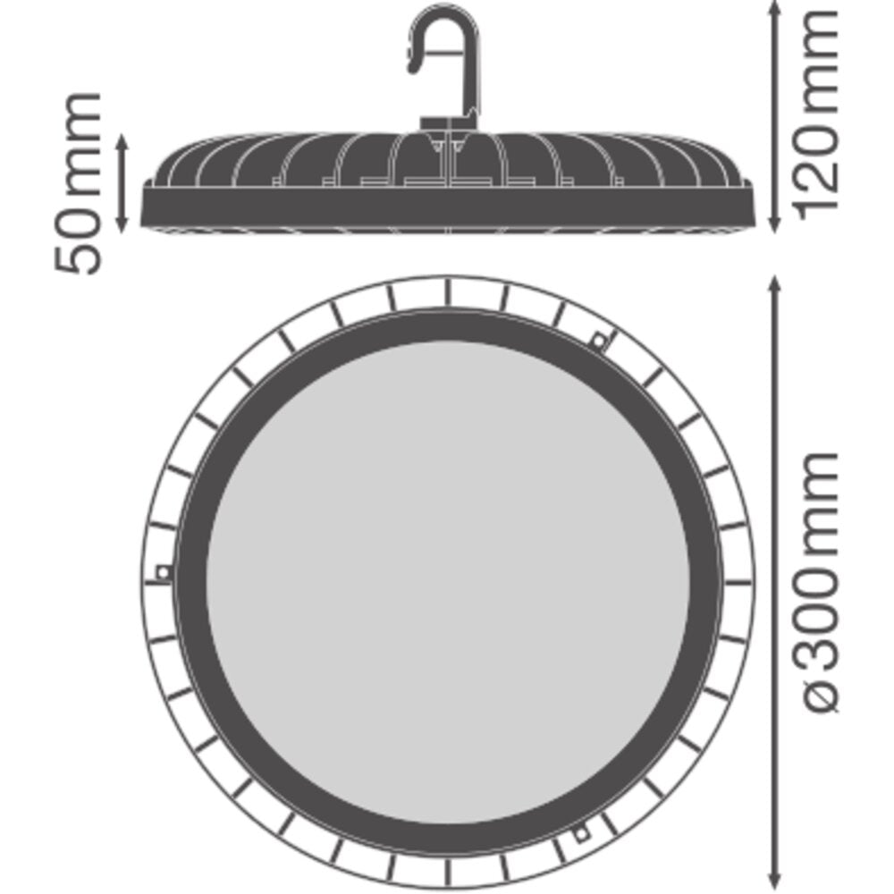 LEDVANCE LED-Hallenleuchte 225W 4000K HB COMP V 225W 840 110DEG IP65 27000lm
