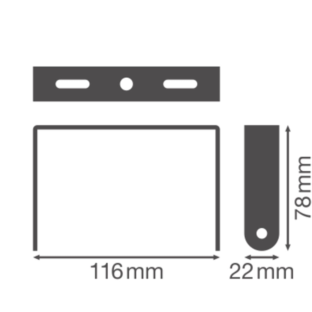 LEDVANCE Montagebügel sw ST L116mm B22mm HB COMP V BRACKET 83W H78mm
