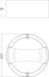 LEDVANCE LED-Einbaustrahler 8W EVG 1LED DL IP44 DN DN 115 8W 830 880LM WT ws ws